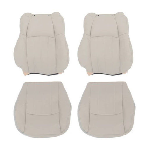 DURAFORCE For Chrysler 300C 2005-2010 4PCS Both Side Bottom&Top Seat Cover Lt Gray Leather