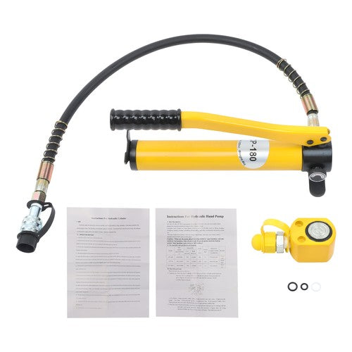 DURAFORCE 5 Ton Hydraulic Jack Power Ram Kit and CP-180 Manual Hydraulic Hand Pump