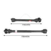 DURAFORCE 47-67" T6 PTO Shaft PTO Drive Shaft 1-3/8" x 6 Spline End w/Slip Clutch New