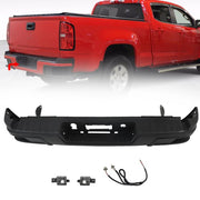 DURAFORCE Rear Step Bumper Black For 2015-2022 Chevy Colorado Canyon W/o Sensor Holes