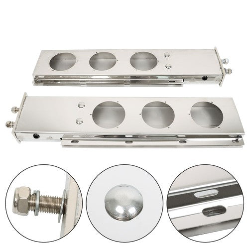 DURAFORCE Stainless Steel 30" Mud Flap Hanger w/ Light Cutouts Spring Loaded 2 1/2 Pattern