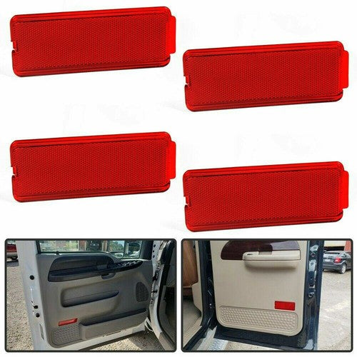 Front Rear Door Red Reflector Panel for Ford F250 F350 Super Duty 1999 2007