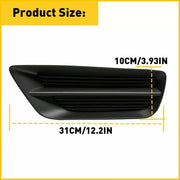 DURAFORCE Pair Front Bumper Fog Light Black Grille Covers For 2013-2015 Honda Accord Sedan