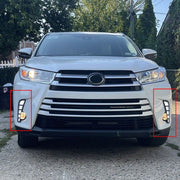 DURAFORCE For Toyota Highlander 17-19 LED DRL Daytime Running Fog Lights Lamp Harness Kit