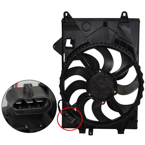 DURAFORCE For 13-18 Chevy Trax 1.8L Plastic Radiator AC Condenser Electric Cooling Fan