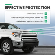 DURAFORCE For Toyota Tundra 14-21 Front Molding Upper Grille Hood Bulge Scoop Chrome ABS