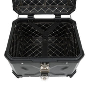 DURAFORCE 45L Black Motorcycle Top Case Tail Box Waterproof Luggage Scooter Trunk Storage