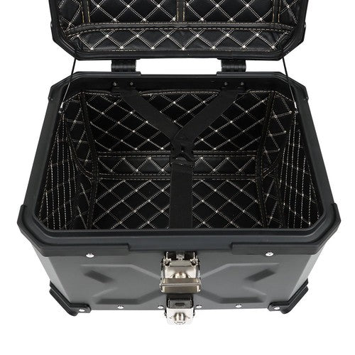 DURAFORCE 45L Black Motorcycle Top Case Tail Box Waterproof Luggage Scooter Trunk Storage