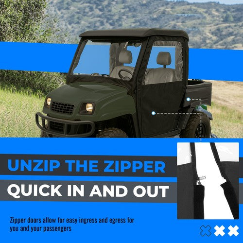 Soft Doors Full Cabin Cab Enclosure for Cub Cadet Volunteer 2008-2016 Rear Panel
