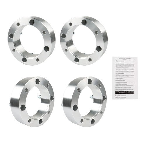 DURAFORCE 4X Wheel Spacers 4x156 2" 131mm M12x1.5 Silver For Polaris Ranger RZR 2013+