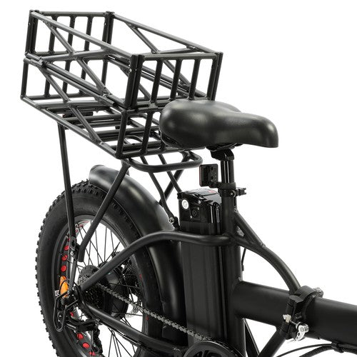 ECOTRIC Rear Rack Bike Basket Large Bicycle Electric Bike Basket