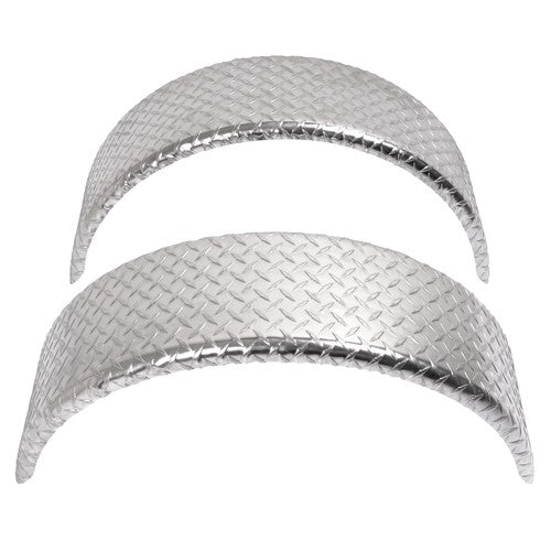 DURAFORCE 2-Pack 14 Gauge Aluminum Diamond Plate Round Trailer Cargo Fender 9" X 31" X 15"