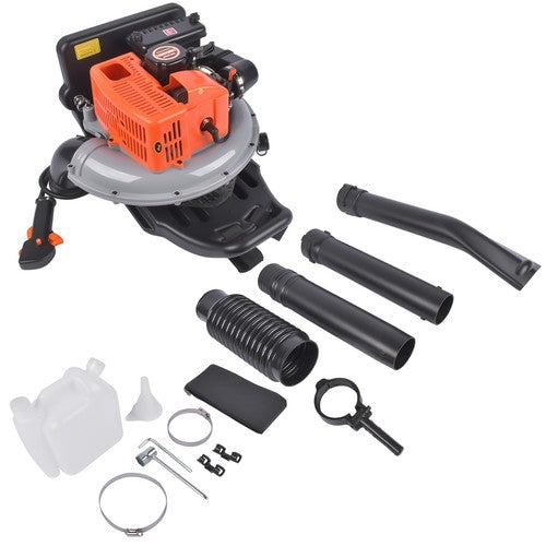 DURAFORCE Backpack Gas Powered Leaf Blower 63CC 2-Stroke 665CFM Air Volume 2700W Gasoline