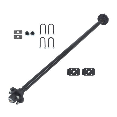 DURAFORCE For trailers RVs trucks 4 lug-4' 57' Hub Face Trailer Axle w/ U-Bolt Kit 2000lbs