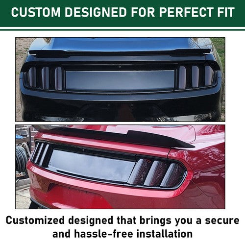 DURAFORCE For 2015-2023 Ford Mustang Glossy Black Rear Spoiler Trunk Deck Lid Panel Cover