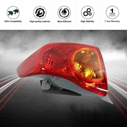 DURAFORCE For Toyota Corolla 09-10 1.8L 2.4L Driver Left Side Outer Brake Lamp Tail Light