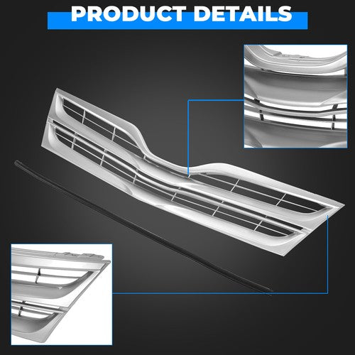 Front Upper Grille Grill for Toyota Venza 2013-2016 Silver Factory Replacement