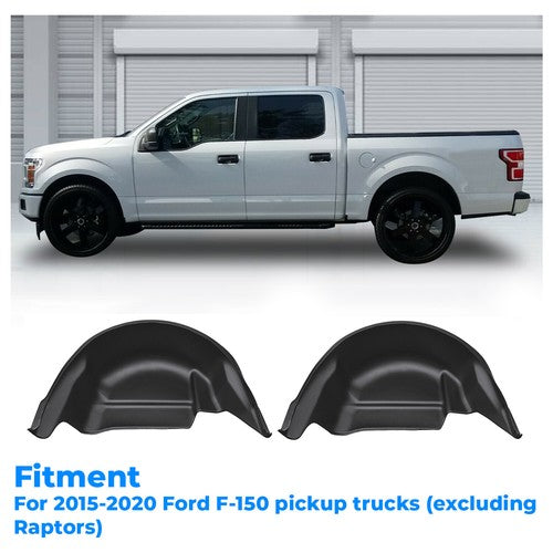 Fit for 2015 2020 Ford F150 Rear Wheel Well Inner Mud Flap Splash Guards Liners