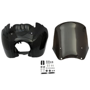 DURAFORCE Front Headlight Fairing 15'' Windshield For Harley Dyna Wide Super Glide T-Sport