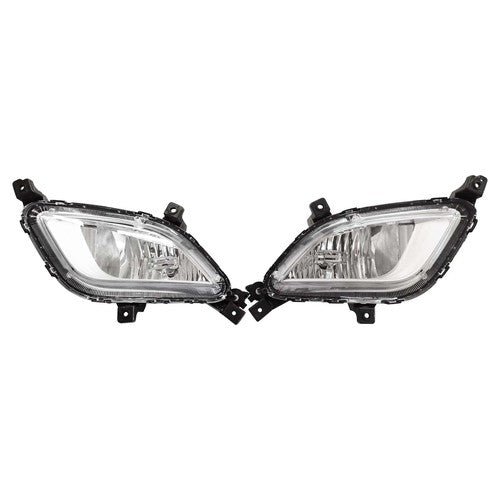 DURAFORCE For 2017 2018 Kia Forte Front Bumper Fog Lights Lamps Set w/bulb Left Right Pair