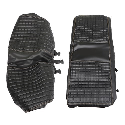 DURAFORCE Black Rear Seat Cover Kit Golf Carts For Club Car/E-Z-Go/Yamaha Universal Size