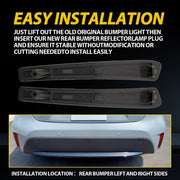 DURAFORCE 2pcs Rear Bumper Reflector Reflex Red for 2020 2021 2022 for Toyota Corolla