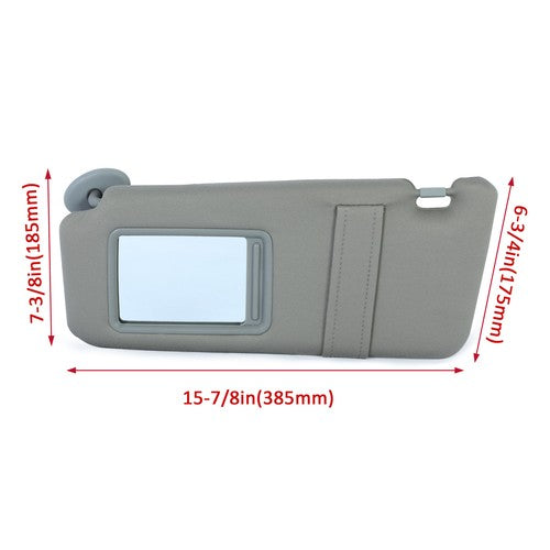 Gray Car Sun Visor Pair Left Right Side for Toyota Camry 2007-2011