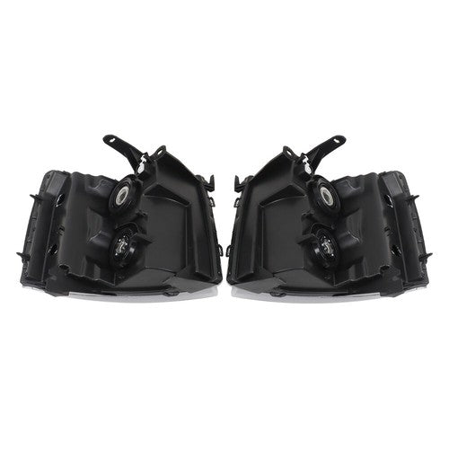 DURAFORCE Headlights Headlamps Black Housing Pair For 07-14 Chevy Silverado 1500-3500 New