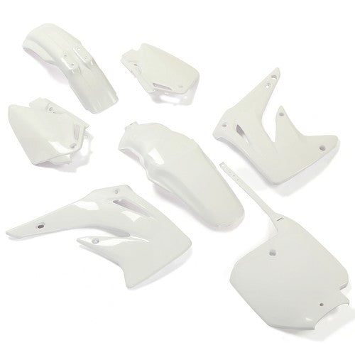 DURAFORCE White Restyled Plastic Kit Shrouds Fenders Fairing For Honda CR85R CR85RB 03-07