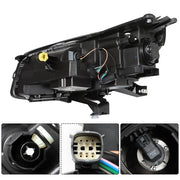 DURAFORCE Headlight For GMC Acadia 2013-2015 16 Driver&Passenger Halogen w/LED Tube Black