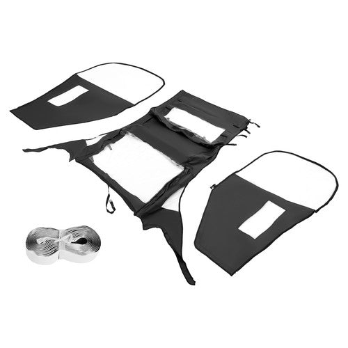 Black Soft Door UTV Cab Enclosure for Kawasaki Mule 600 610 4x4 XC 2005 2016