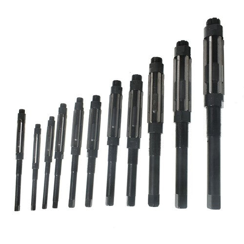 DURAFORCE Adjustable 11Pcs Hand Reamers A-K, H4-H14, 15/32 to 1-1/2, HSS 6 Blades
