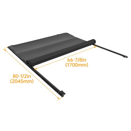 DURAFORCE 6.5FT Soft Roll Up Tonneau Cover Truck Bed w/Lamp For Ford F150 Heritage 97-04