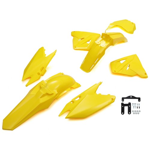 DURAFORCE Yellow Restyled Plastics Kit New Style 2019 For Suzuki RM250/RM125 2001-2008