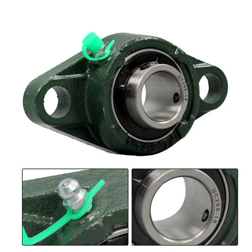 DURAFORCE UCFL205-16 Pillow Block Flange Bearing 1" Bore 2 Bolt Solid Base (6PCS)