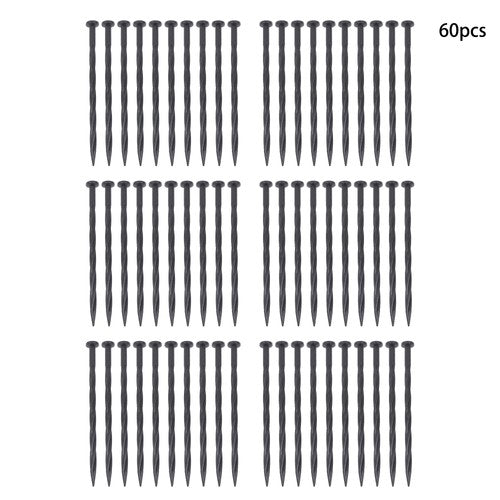 DURAFORCE Edging Nails Garden Anchoring Spikes 8 Inch 60 Pcs Plastic Spiral Landscape