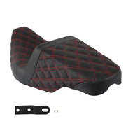 DURAFORCE Step-Up Seat For Touring Road King Electra Street Glide Red Lattice Stitch US