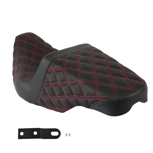 DURAFORCE Step-Up Seat For Touring Road King Electra Street Glide Red Lattice Stitch US