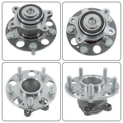 DURAFORCE 2x Rear Wheel Bearing & Hubs For Honda Civic Wheel Bearing Hub w/ ABS 1.8L LX DX