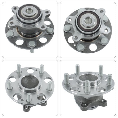 DURAFORCE 2x Rear Wheel Bearing & Hubs For Honda Civic Wheel Bearing Hub w/ ABS 1.8L LX DX