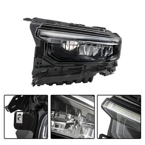 DURAFORCE For Grand Cherokee 2021-2024 (w/o Animation & Leveling) Pair Headlamps LED Black