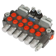 DURAFORCE Hydraulic Backhoe Directional Control Valve w/ 4 Joysticks 6 Spool 11 GPM