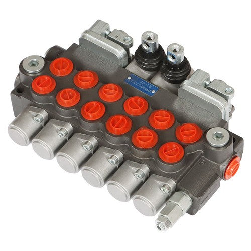 DURAFORCE Hydraulic Backhoe Directional Control Valve w/ 4 Joysticks 6 Spool 11 GPM
