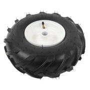 DURAFORCE 13x5.00-6" Rubber Tiller Tire & Wheel 1" Axle Size For Garden Tractor Tire 2Pack