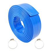 DURAFORCE 2" x 100FT Irrigation Discharge PVC Hose with Two Hose Collets For Swimming Pool