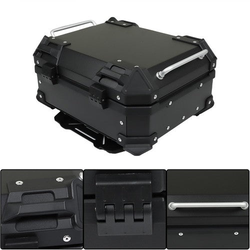 DURAFORCE 22L Black Motorcycle Luggage Waterproof Tail Box Scooter Trunk Storage Top Case
