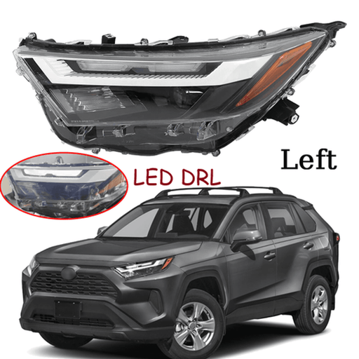 DURAFORCE Fit 2022 2023 Toyota RAV4 XLE Halogen Headlight W/ LED DRL Left Driver Side