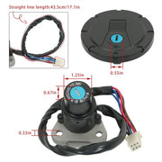 DURAFORCE For Kawasaki KLR650 87-07 Motorcycle Fuel Tank Cap Ignition Lock New