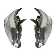 DURAFORCE For Honda Accord 2013-2015 LH+RH Headlights Headlamps Clear Lens Halogen Black