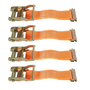 DURAFORCE 2"x 20' E-Track Ratchet Tie Strap Truck 4400 lb Enclosed Cargo Van Straps 4 Set